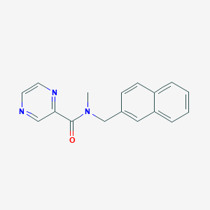 molecular formula C17H15N3O B7465734 N-methyl-N-(naphthalen-2-ylmethyl)pyrazine-2-carboxamide 