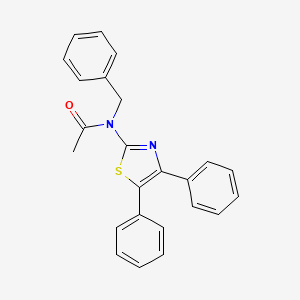 molecular formula C24H20N2OS B7465736 N-benzyl-N-(4,5-diphenyl-1,3-thiazol-2-yl)acetamide 