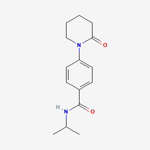 molecular formula C15H20N2O2 B7465761 4-(2-oxopiperidin-1-yl)-N-propan-2-ylbenzamide 