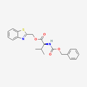 molecular formula C21H22N2O4S B7465781 1,3-benzothiazol-2-ylmethyl (2S)-3-methyl-2-(phenylmethoxycarbonylamino)butanoate 