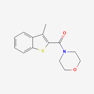 molecular formula C14H15NO2S B7465789 (3-Methyl-1-benzothiophen-2-yl)-morpholin-4-ylmethanone 