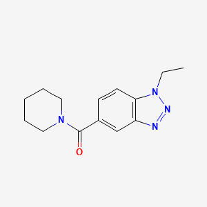 molecular formula C14H18N4O B7465796 (1-Ethylbenzotriazol-5-yl)-piperidin-1-ylmethanone 