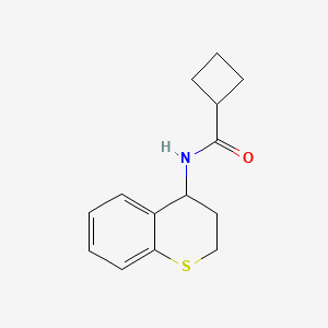 molecular formula C14H17NOS B7465808 N-(3,4-dihydro-2H-thiochromen-4-yl)cyclobutanecarboxamide 