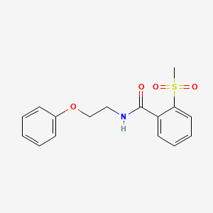 molecular formula C16H17NO4S B7465832 2-methylsulfonyl-N-(2-phenoxyethyl)benzamide 