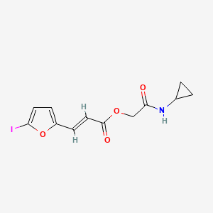 molecular formula C12H12INO4 B7465870 [2-(cyclopropylamino)-2-oxoethyl] (E)-3-(5-iodofuran-2-yl)prop-2-enoate 