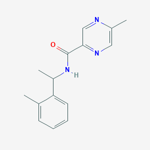 molecular formula C15H17N3O B7465894 5-methyl-N-[1-(2-methylphenyl)ethyl]pyrazine-2-carboxamide 