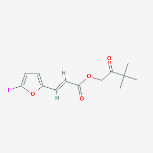 (3,3-dimethyl-2-oxobutyl) (E)-3-(5-iodofuran-2-yl)prop-2-enoate