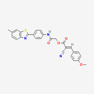 [2-[4-(6-methyl-1,3-benzothiazol-2-yl)anilino]-2-oxoethyl] (E)-2-cyano-3-(4-methoxyphenyl)prop-2-enoate