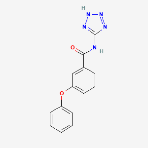 molecular formula C14H11N5O2 B7465954 3-phenoxy-N-(2H-tetrazol-5-yl)benzamide 