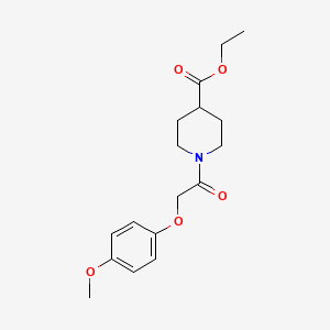 molecular formula C17H23NO5 B7465991 Ethyl 1-[2-(4-methoxyphenoxy)acetyl]piperidine-4-carboxylate 