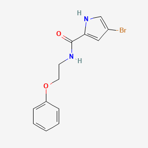 molecular formula C13H13BrN2O2 B7465993 4-bromo-N-(2-phenoxyethyl)-1H-pyrrole-2-carboxamide 