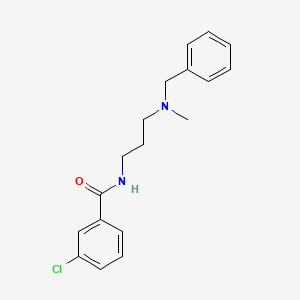 molecular formula C18H21ClN2O B7466000 N-[3-(benzylmethylamino)propyl]-3-chlorobenzamide 