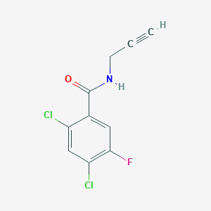 molecular formula C10H6Cl2FNO B7466009 2,4-dichloro-5-fluoro-N-prop-2-ynylbenzamide 