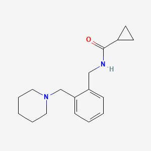 N-[[2-(piperidin-1-ylmethyl)phenyl]methyl]cyclopropanecarboxamide