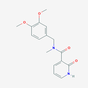 molecular formula C16H18N2O4 B7466016 N-[(3,4-dimethoxyphenyl)methyl]-N-methyl-2-oxo-1H-pyridine-3-carboxamide 