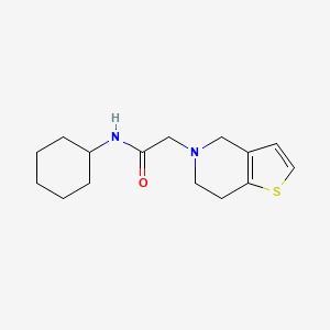 molecular formula C15H22N2OS B7466054 N-cyclohexyl-2-(6,7-dihydro-4H-thieno[3,2-c]pyridin-5-yl)acetamide 