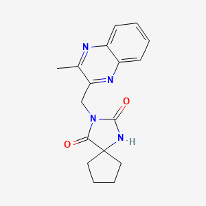 molecular formula C17H18N4O2 B7466061 3-[(3-Methylquinoxalin-2-yl)methyl]-1,3-diazaspiro[4.4]nonane-2,4-dione 