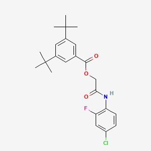 molecular formula C23H27ClFNO3 B7466069 [2-(4-Chloro-2-fluoroanilino)-2-oxoethyl] 3,5-ditert-butylbenzoate 