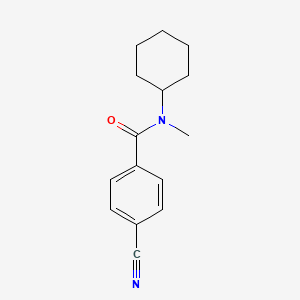molecular formula C15H18N2O B7466078 4-cyano-N-cyclohexyl-N-methylbenzamide 