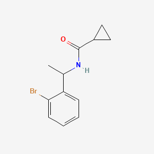 molecular formula C12H14BrNO B7466117 N-[1-(2-bromophenyl)ethyl]cyclopropanecarboxamide 