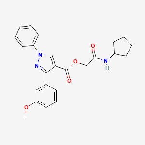 molecular formula C24H25N3O4 B7466137 [2-(Cyclopentylamino)-2-oxoethyl] 3-(3-methoxyphenyl)-1-phenylpyrazole-4-carboxylate 