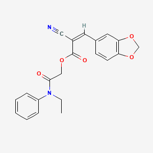 [2-(N-ethylanilino)-2-oxoethyl] (Z)-3-(1,3-benzodioxol-5-yl)-2-cyanoprop-2-enoate