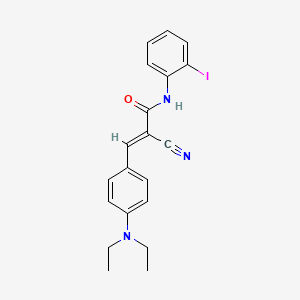 molecular formula C20H20IN3O B7466165 (E)-2-cyano-3-[4-(diethylamino)phenyl]-N-(2-iodophenyl)prop-2-enamide 