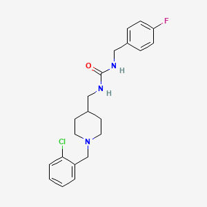 molecular formula C21H25ClFN3O B7466173 N-{[1-(2-chlorobenzyl)piperidin-4-yl]methyl}-N'-(4-fluorobenzyl)urea 