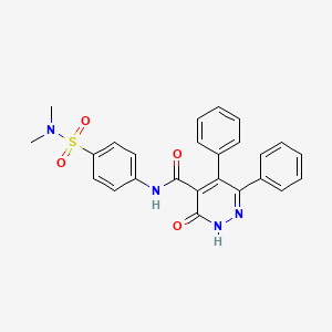 molecular formula C25H22N4O4S B7466177 N-{4-[(dimethylamino)sulfonyl]phenyl}-3-oxo-5,6-diphenyl-2,3-dihydropyridazine-4-carboxamide 