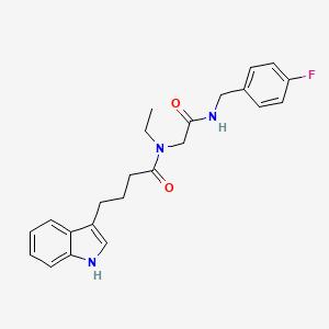 molecular formula C23H26FN3O2 B7466182 N-ethyl-N-[2-[(4-fluorophenyl)methylamino]-2-oxoethyl]-4-(1H-indol-3-yl)butanamide 