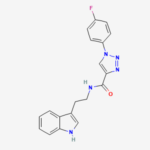 molecular formula C19H16FN5O B7466206 1-(4-fluorophenyl)-N-[2-(1H-indol-3-yl)ethyl]-1H-1,2,3-triazole-4-carboxamide 