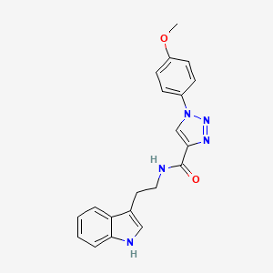 molecular formula C20H19N5O2 B7466211 N-[2-(1H-indol-3-yl)ethyl]-1-(4-methoxyphenyl)-1H-1,2,3-triazole-4-carboxamide 