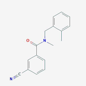 3-cyano-N-methyl-N-[(2-methylphenyl)methyl]benzamide