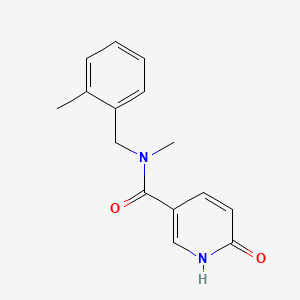 molecular formula C15H16N2O2 B7466235 N-methyl-N-[(2-methylphenyl)methyl]-6-oxo-1H-pyridine-3-carboxamide 