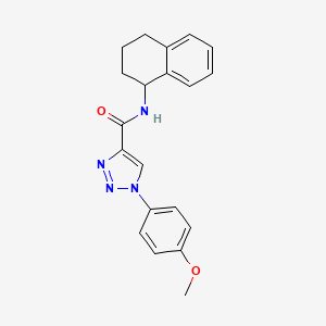 molecular formula C20H20N4O2 B7466236 1-(4-methoxyphenyl)-N-(1,2,3,4-tetrahydronaphthalen-1-yl)-1H-1,2,3-triazole-4-carboxamide 