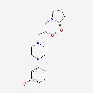 molecular formula C17H25N3O3 B7466239 1-[2-Hydroxy-3-[4-(3-hydroxyphenyl)piperazin-1-yl]propyl]pyrrolidin-2-one 