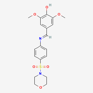 molecular formula C19H22N2O6S B7466242 2,6-Dimethoxy-4-[(4-morpholin-4-ylsulfonylphenyl)iminomethyl]phenol 