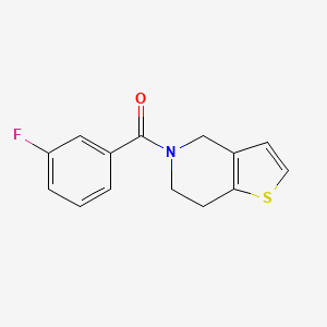 molecular formula C14H12FNOS B7466253 6,7-dihydro-4H-thieno[3,2-c]pyridin-5-yl-(3-fluorophenyl)methanone 