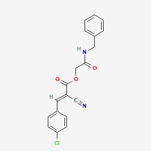 molecular formula C19H15ClN2O3 B7466273 [2-(benzylamino)-2-oxoethyl] (E)-3-(4-chlorophenyl)-2-cyanoprop-2-enoate 