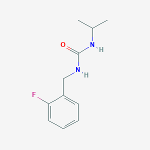 molecular formula C11H15FN2O B7466278 1-[(2-Fluorophenyl)methyl]-3-propan-2-ylurea 