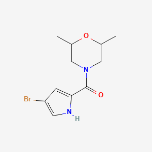 molecular formula C11H15BrN2O2 B7466286 (4-bromo-1H-pyrrol-2-yl)-(2,6-dimethylmorpholin-4-yl)methanone 
