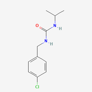 molecular formula C11H15ClN2O B7466294 1-[(4-Chlorophenyl)methyl]-3-propan-2-ylurea 