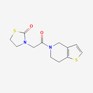 molecular formula C12H14N2O2S2 B7466302 3-[2-(6,7-dihydro-4H-thieno[3,2-c]pyridin-5-yl)-2-oxoethyl]-1,3-thiazolidin-2-one 