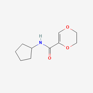 molecular formula C10H15NO3 B7466327 N-cyclopentyl-2,3-dihydro-1,4-dioxine-5-carboxamide 