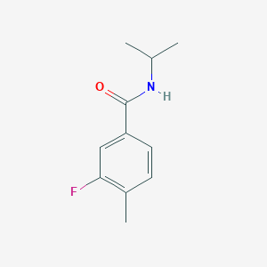molecular formula C11H14FNO B7466339 3-fluoro-4-methyl-N-propan-2-ylbenzamide 