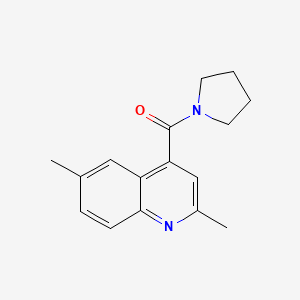 molecular formula C16H18N2O B7466352 (2,6-Dimethyl-4-quinolyl)(1-pyrrolidinyl)methanone 
