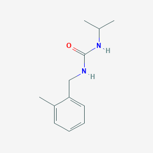 molecular formula C12H18N2O B7466356 1-[(2-Methylphenyl)methyl]-3-propan-2-ylurea 