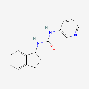 molecular formula C15H15N3O B7466363 1-(2,3-dihydro-1H-inden-1-yl)-3-pyridin-3-ylurea 