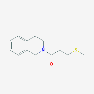 molecular formula C13H17NOS B7466386 1-(3,4-dihydro-1H-isoquinolin-2-yl)-3-methylsulfanylpropan-1-one 