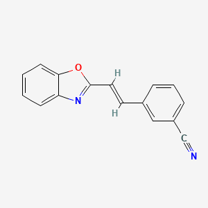 molecular formula C16H10N2O B7466389 3-[(E)-2-(1,3-benzoxazol-2-yl)ethenyl]benzonitrile 